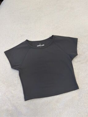 Azur Fit Workout Top - Charcoal Grey